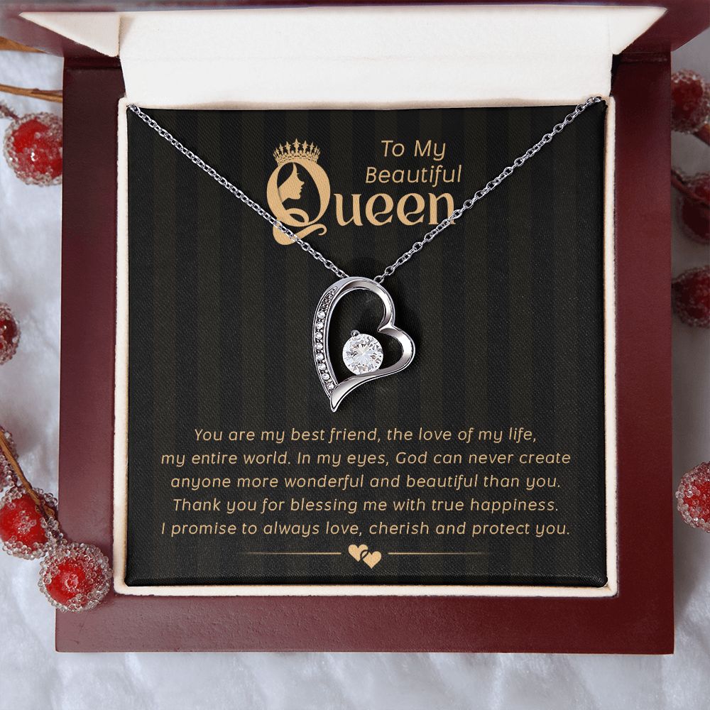 To My Beautiful Queen | Forever Love Necklace