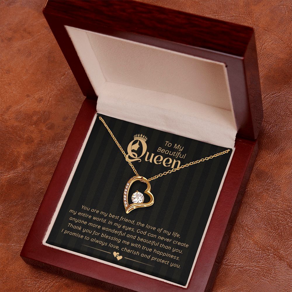 To My Beautiful Queen | Forever Love Necklace
