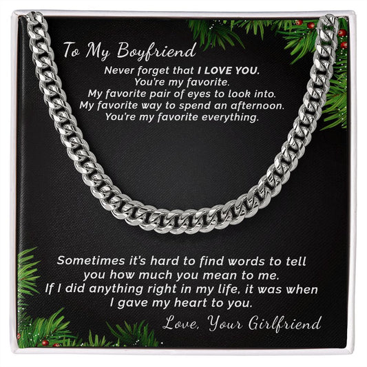 To My Boyfriend | Christmas | Cuban Link Chain