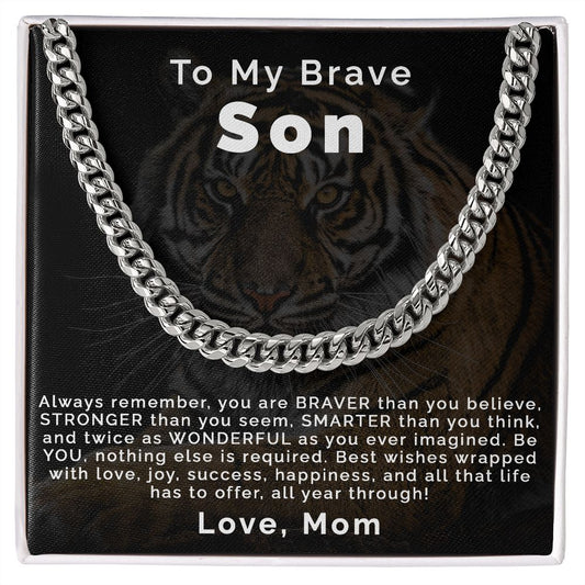 To My Son | From Mom | Cuban Link Chain