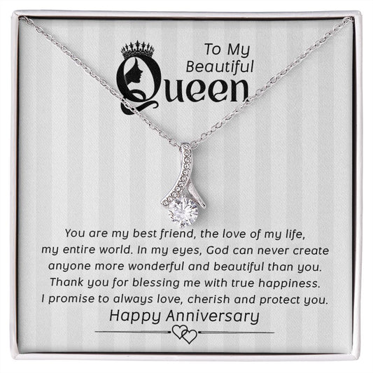To My Beautiful Queen | Happy Anniversary | Alluring Beauty Necklace