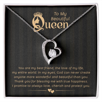 To My Beautiful Queen | Forever Love Necklace