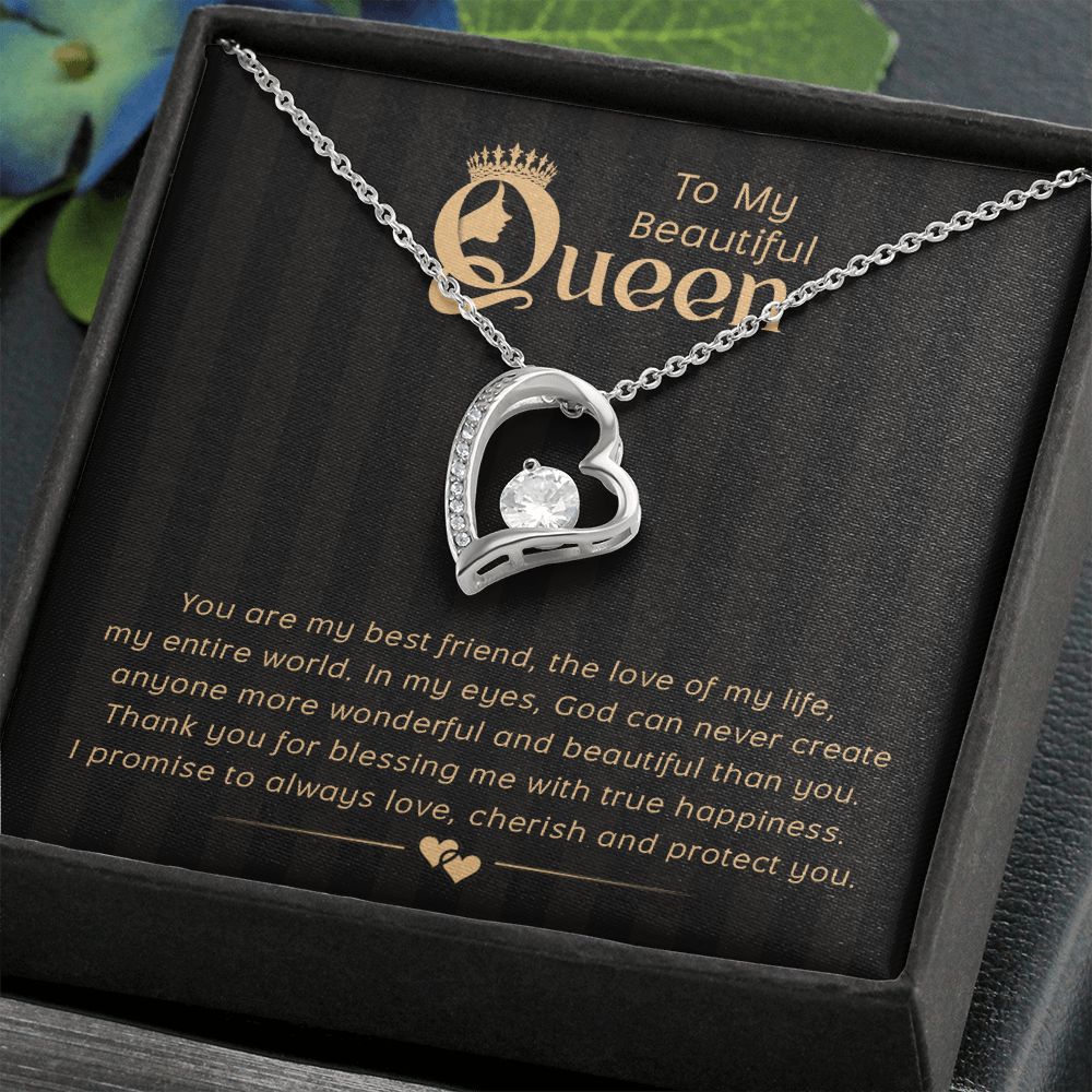To My Beautiful Queen | Forever Love Necklace
