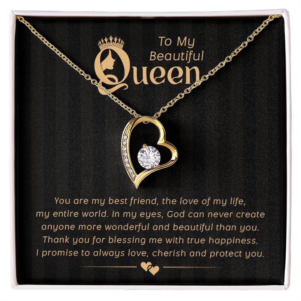 To My Beautiful Queen | Forever Love Necklace